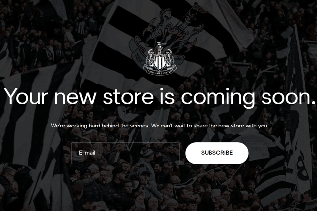 Newcastle United are preparing to launch their new online club store. (Photo credit: shop.newcastleunited.com)