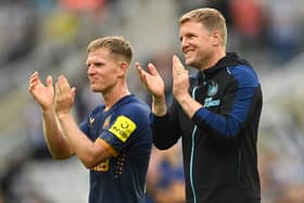 Matt Ritchie (left) and Newcastle United manager Eddie Howe