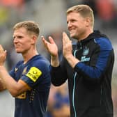 Matt Ritchie (left) and Newcastle United manager Eddie Howe