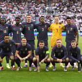  The England team led by captain Kieran Trippier (front row centre) pose for a team picture ahead of match against Bosnia & Herzegovina at St James' Park. (Photo by Stu Forster/Getty Images)