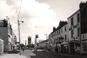 A view of Percy Street in 1970. Mark Toney's can be seen to the right.