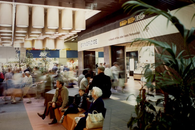 A view of the interior of Eldon Square Shopping Centre taken in 1982.