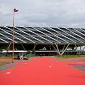 The headquarters of Germany's sports equipment maker Adidas is pictured in Herzogenaurach. (Photo by TOBIAS SCHWARZ/AFP via Getty Images)