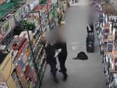 Shoplifter headbutts security guard