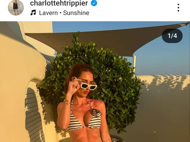 Charlotte Trippier is away in Santorini this summer.