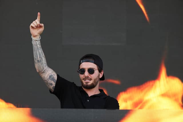 Alesso performs during Day Two of the LIV Golf Invitational - Miami at Trump National Doral Miami on October 21, 2023 in Doral, Florida. (Photo by Cliff Hawkins/Getty Images)