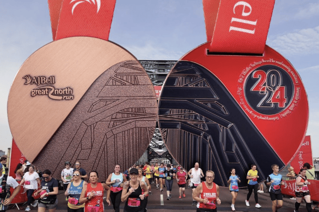 The medal for this year's Great North Run.