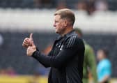  Eddie Howe manager of Newcastle United gestures during the Pre-Season Friendly between Hull City and NewcastleUnited at MKM Stadium on July 27, 2024 in Hull, England. (Photo by Nigel Roddis/Getty Images)