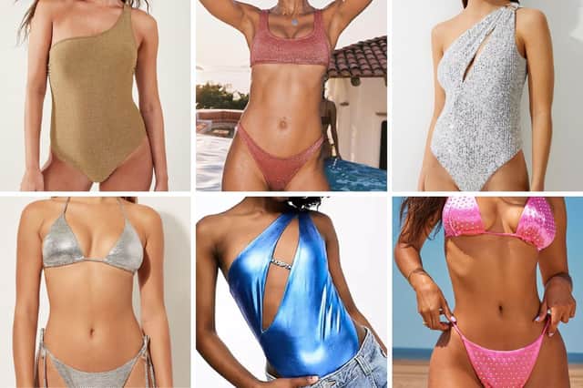 Sparkling swimwear inspired by gymnastics outfits at the Olympics