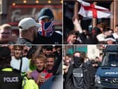 Scenes at the Blackpool 'pro-Britain' rally 
