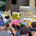 A counter-demonstration in Newcastle on August 10.