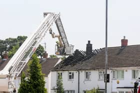 The house in Greenvale Avenue in Birmingham which was struck by lightning