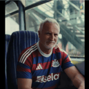 Newcastle United legend David Ginola pictured in new Adidas away kit. (Photo credit: NUFC)