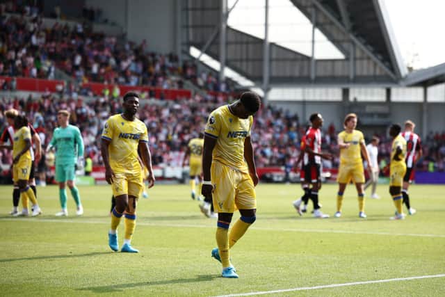Crystal Palace defender Marc Guehi is wanted by Newcastle United. (Photo by HENRY NICHOLLS/AFP via Getty Images)