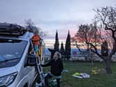 Bex Elliott and son Ronnie on their travels with their campervan.