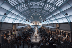 The proposed view from the top of the Nun Street pavilion looking down the arcade towards the Nelson Street pavilion.