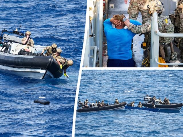 Royal Navy seizes £40m of cocaine from speed boat in drugs bust.