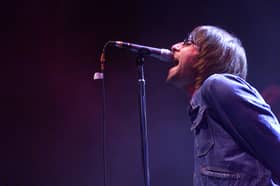 Liam Gallagher of Oasis on stage.  Photo: Scott Gries/ImageDirect