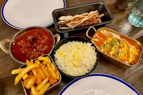 The main courses and side dishes at Dakwala for their 'all you can eat' three-course feast menu.