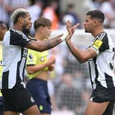 Newcastle United's Brazilian duo Joelinton and Bruno Guimaraes