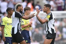Newcastle United's Brazilian duo Joelinton and Bruno Guimaraes