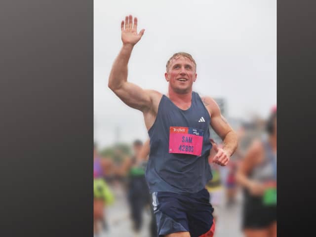 Sam Wealleans, 29, who died after falling ill while competing in Sunday's Great North Run. 