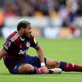 Newcastle United's Joelinton during the Premier League match between Wolverhampton Wanderers FC and Newcastle United FC at Molineux on September 15, 2024 in Wolverhampton, England. (Photo by Carl Recine/Carl Recine)