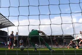 Emile Smith Rowe of Fulham scores his team's second goal past Nick Pope of Newcastle United. (Photo by Alex Davidson/Getty Images)