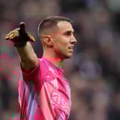 Newcastle United goalkeeper Odysseas Vlachodimos made his debut against AFC Wimbledon in the Carabao Cup. (Photo by George Wood/Getty Images)
