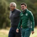 Jay Monahan, Commissioner of the PGA Tour and Yasir Al-Rumayyan, Governor of Saudi Arabia's Public Investment Fund and Newcastle United chairman. (Photo by Richard Heathcote/Getty Images)