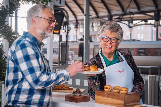 The Great British Bake Off's Prue Leith has joined LNER to host a Taste Station in Newcastle's Central Station.