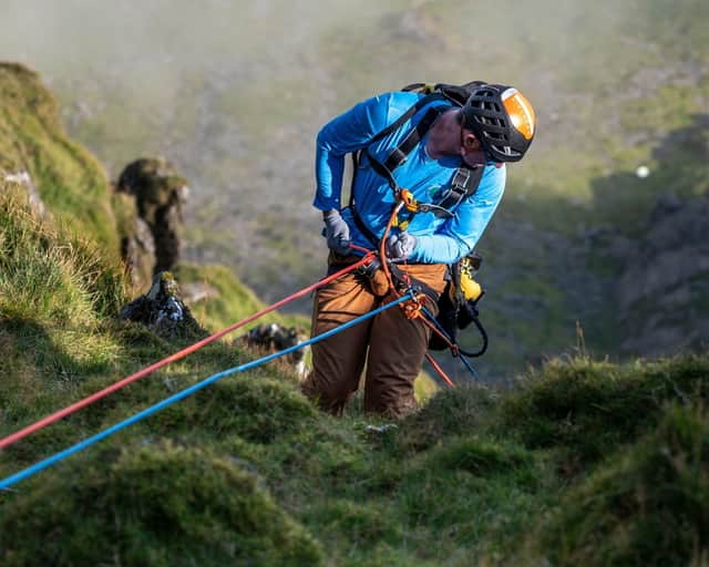 Volunteers from The British Mountaineering Council  during a two-day-clean up from Yr Wyddfa Mountain.