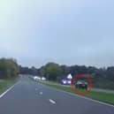 80mph dangerous driver drives head-on towards oncoming traffic.