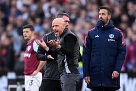 Erik ten Hag fumes after the penalty decision against West Ham