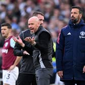 Erik ten Hag fumes after the penalty decision against West Ham