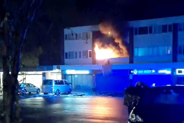 The fire at the flat on Chase Road in Burntwood