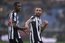 Callum Wilson (right) and Newcastle United teammate Alexander Isak