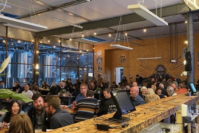 The tour ends in the taproom, where visitors can sample some of Anarchy's beers.