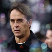 West Ham boss Julen Lopetegui. (Photo by HENRY NICHOLLS/AFP via Getty Images)