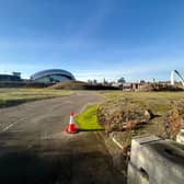 The site of the proposed Sage arena and conference centre on the Gateshead Quayside. 