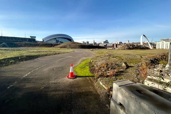 The site of the proposed Sage arena and conference centre on the Gateshead Quayside. 