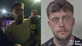 Jack Nixon is breathalysed.