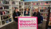 Dame Norma Redfearn DBE pictured with colleagues at North Shields Library to celebrate the launch in 2023