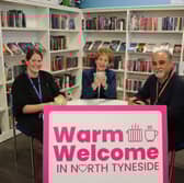 Dame Norma Redfearn DBE pictured with colleagues at North Shields Library to celebrate the launch in 2023