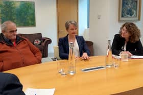 From left, Brunswick PACT chairman Brian Roberts, Home Secretary Yvette Cooper and policing minister Dame Diana Johnson at the Home Office discussing the NationalWorld campaign Silent Crime on November 21, 2024
