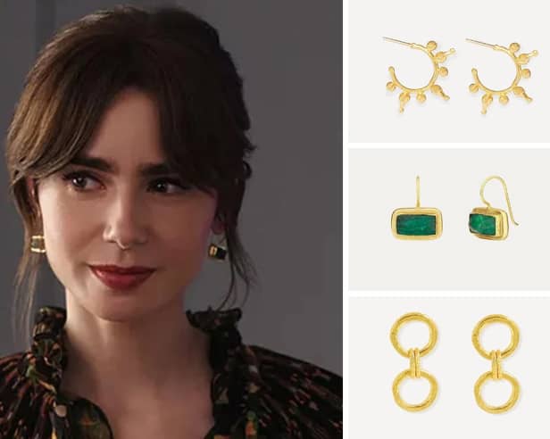 Earrings as seen on Emily in Paris - get the look from Ottoman Hands 