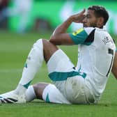  Joelinton of Newcastle United Football Club  during the Premier League match between Crystal Palace FC and Newcastle United FC at Selhurst Park on November 30, 2024 in London, England. (Photo by Richard Pelham/Getty Images)