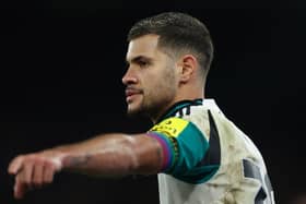 Bruno Guimaraes of Newcastle United Football Club  during the Premier League match between Crystal Palace FC and Newcastle United FC at Selhurst Park. (Photo by Richard Pelham/Getty Images)