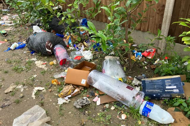 Residents said foxes and rodents have become attracted to the rubbish strewn across the street