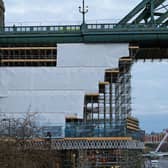 A major part of the Tyne Bridge's restoration work has started ahead of schedule.